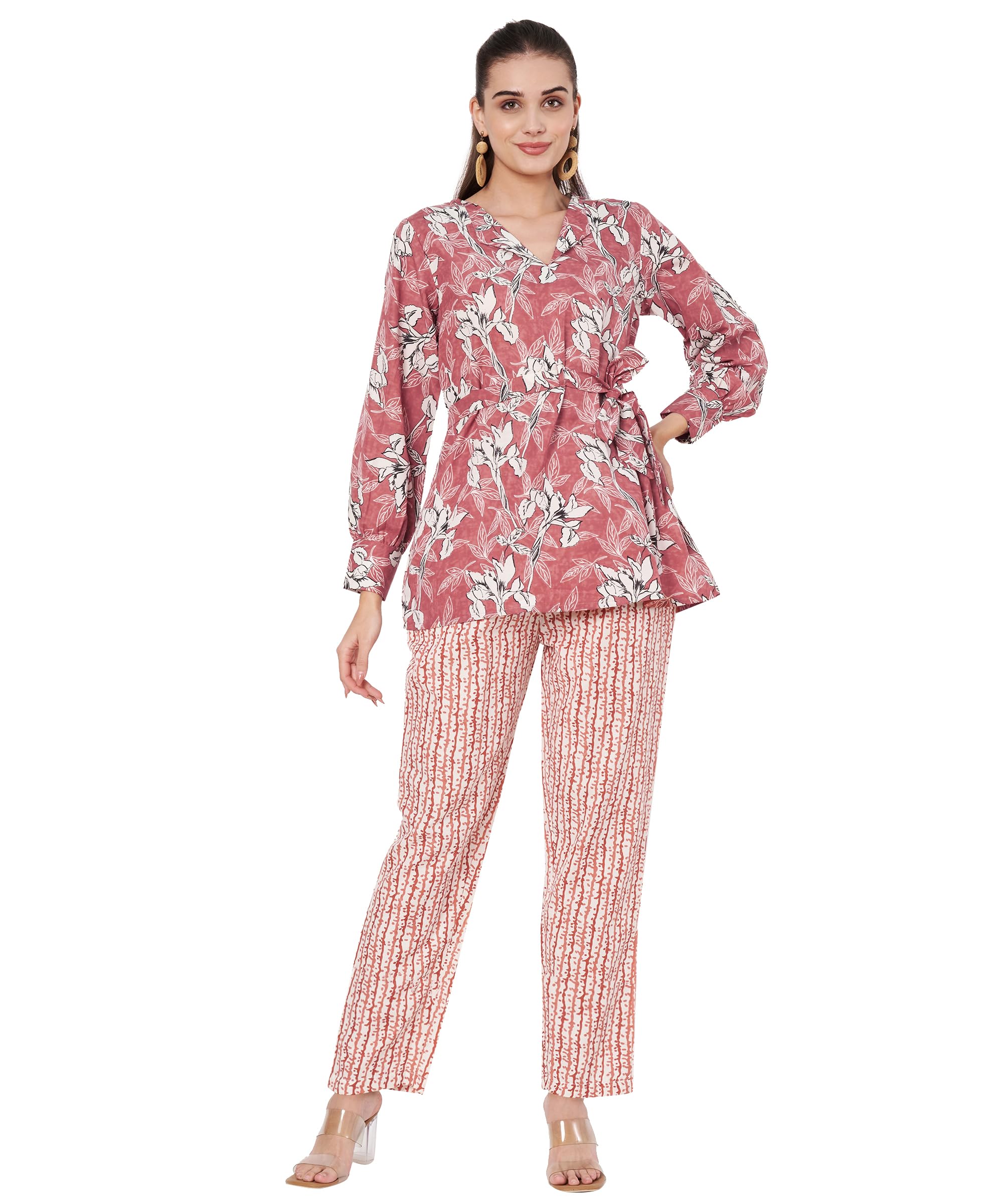 fbella Women Cotton Floral Cord Set-picture-42