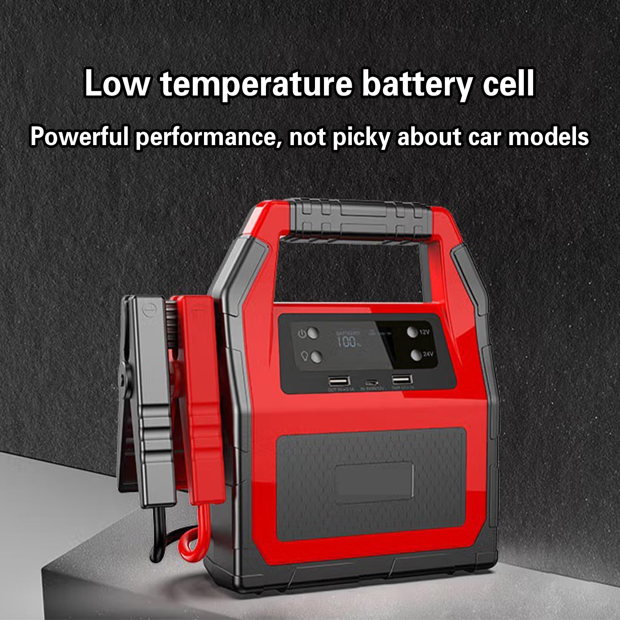 Iniciador De Salto De 12v / 24v Pesado, Paquete Portátil De Potenciador De Batería De Pico De 1500a 42000mah para Automóviles, Camiones, Motores Diésel Y Vehículos Comerciales
