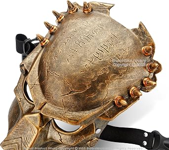 Munetoshi Predator Alien Mask Hunter Warrior Scifi Action Movie Comic Cosplay Bronze Black