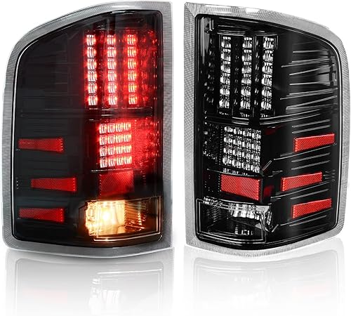 DWVO Conjunto de luz trasera LED compatible con Chevy 2008-2013 Silverado 1500, 2008-2014 Silverado 2500 y 3500, 2007 New Body Style, 12-14 GMC