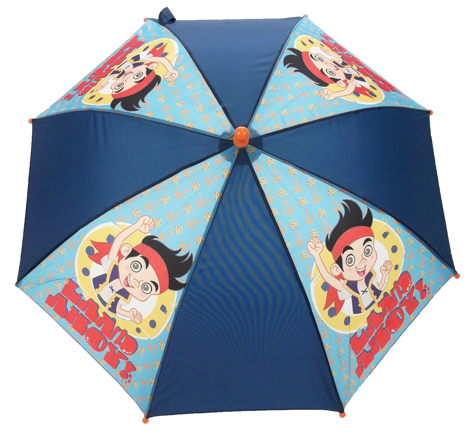 Disney Blue,Navy,Orange Jake And The Never Land Pirates Umbrella