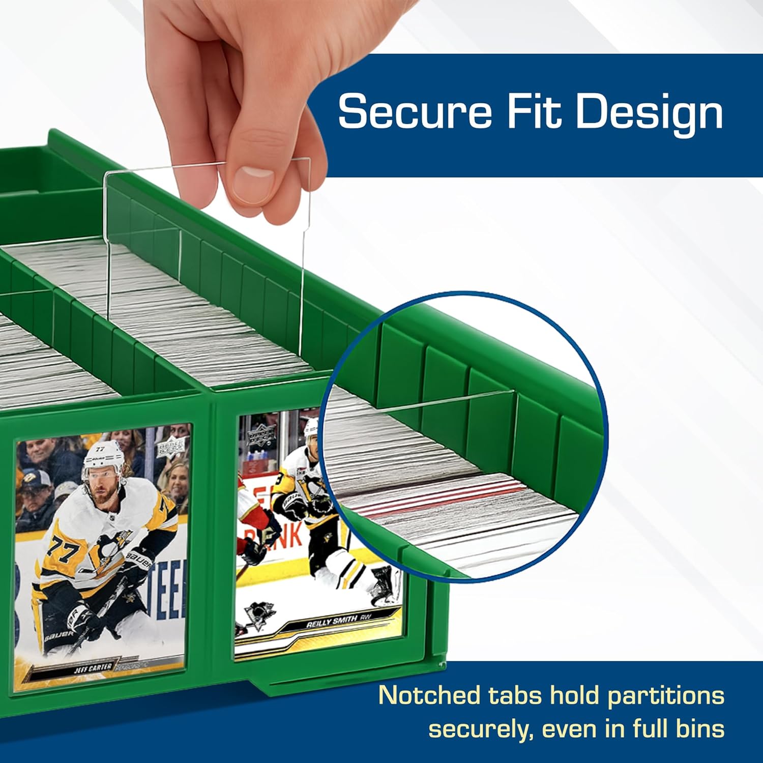BCW Translucent Card Partitions - 12 Pack | Frosted Plastic Card Dividers for Card Bins & 6 Drawer Catalog | Trading Card Storage Organizer | Durable Card Box Dividers