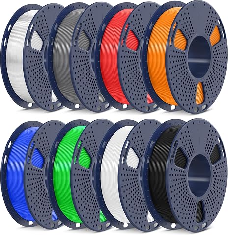 SUNLU 250g PLA Filament 1.75mm Bundle,3D Printer Filament...