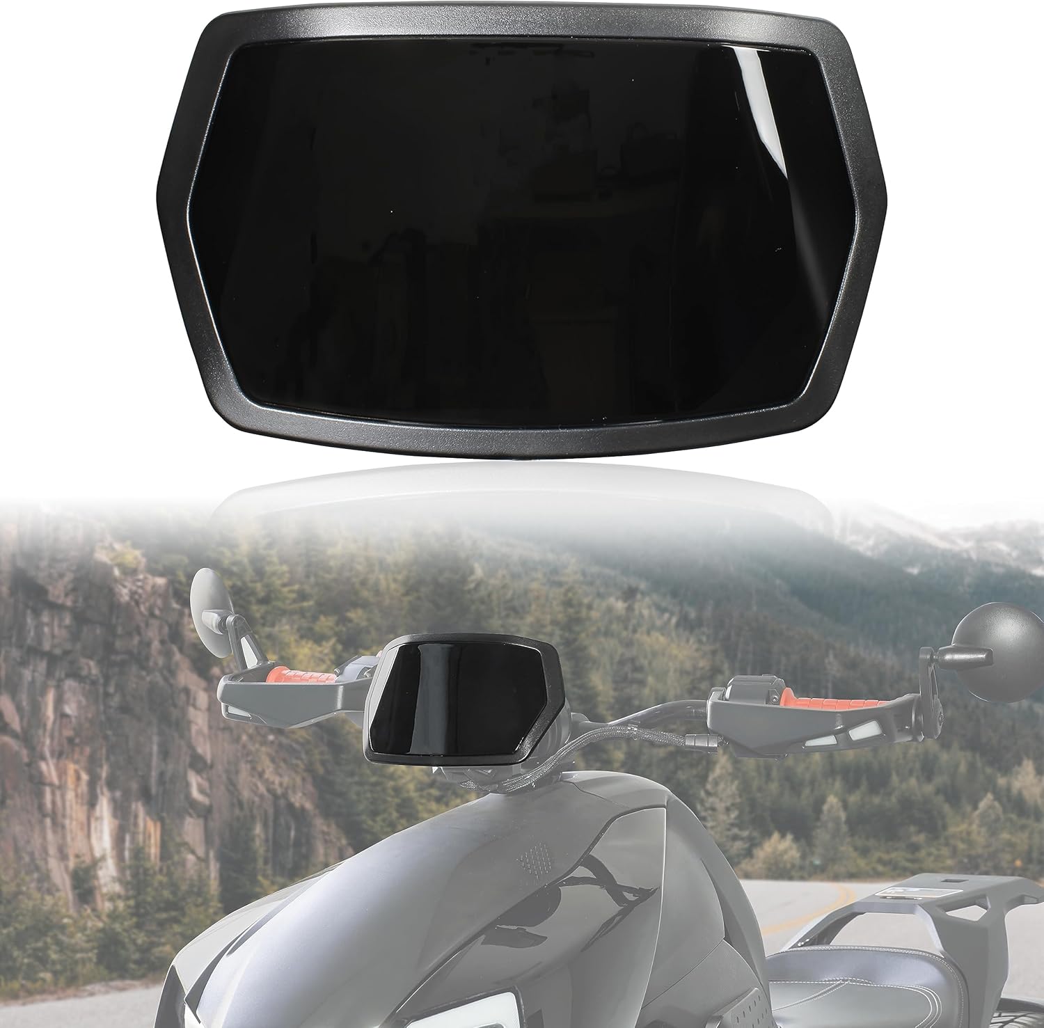 SAUTVS Plastic Gauge Spoiler for Can-Am Ryker, Black Gauge Spoiler Kit for Can Am Ryker 600 900 Sport & Rally Edition All Models Accessories (1PC, Replace #219400818)