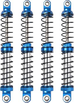 4Pcs ShareGoo Adjustable Metal Shock Absorber 70/80/90/100/110/120mm Damper Compatible with Traxxas TRX4 TRX6 G63 Axial SCX10 D90 90046 AXI03007 1/10 RC Rock Crawler 110mm Hole Distance