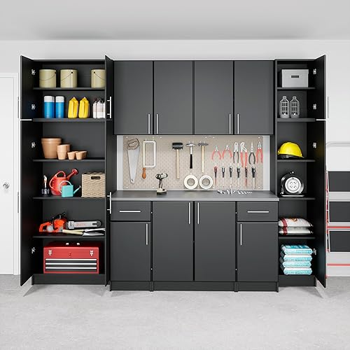 Miniatura 5 de Prepac Elite - Gabinete de pared apilable de 2 puertas de 32 pulgadas de madera de ingeniería en color negro