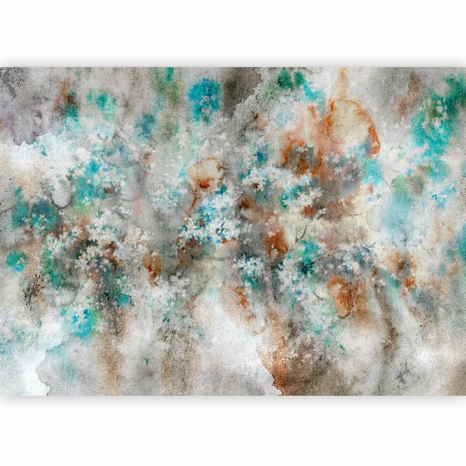 murando Fotomurales autoadhesivos 441x315 cm Papel Pintado Decoración | Pared Murales Pegatina decorativos adhesivos 3d Fotográfico Naturaleza concreto retro vintage Flores