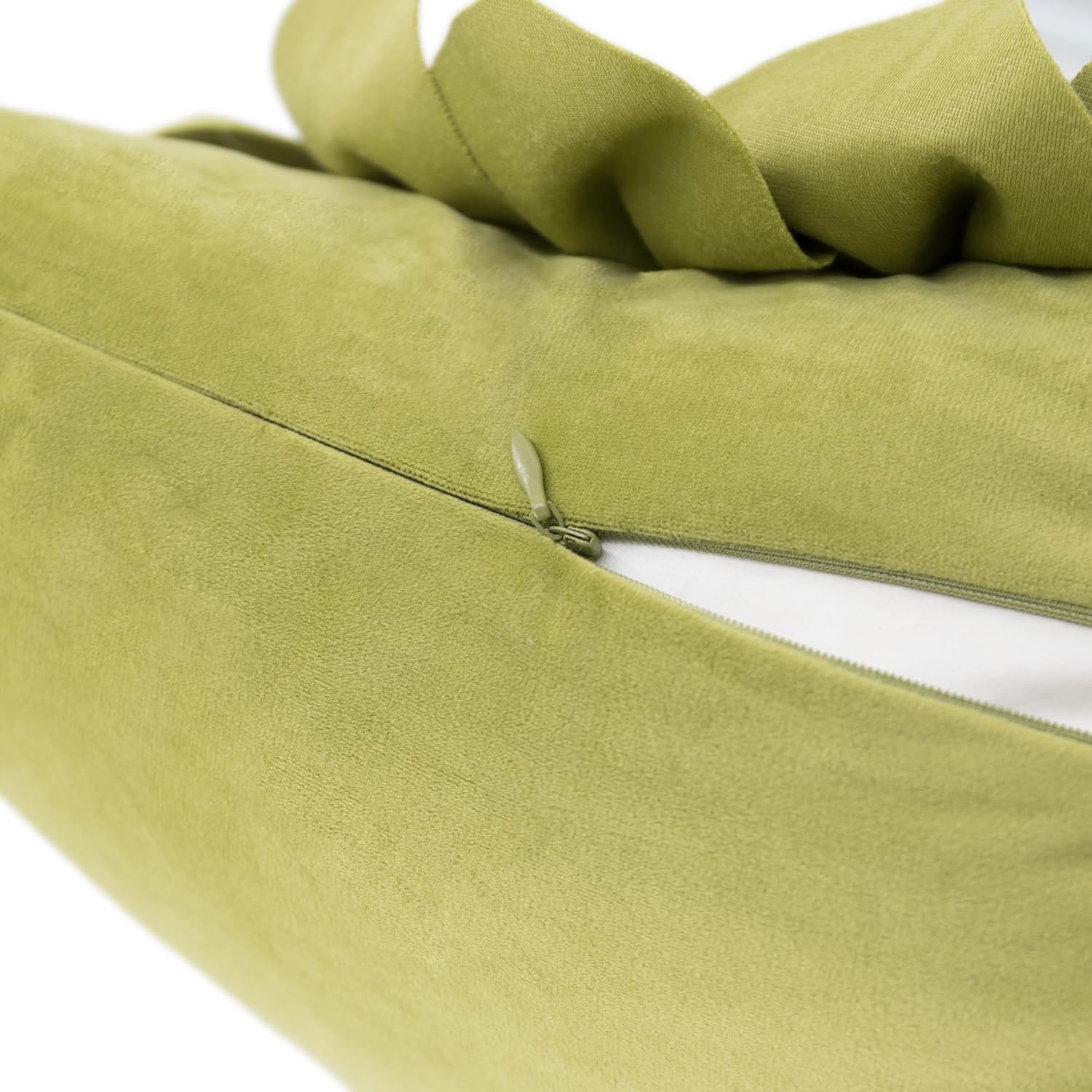 OiseauVoler Decorative 3D Flower Throw Pillow Covers Handmade Pillowcases for Sofa Bed Home Room Decor 18 x 18 Inch Green