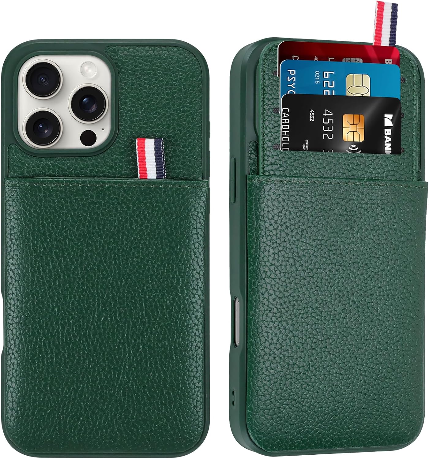 Wallet Phone Case for iPhone 17 Pro Case with Card Holder for Men Women, Leather Protective Phone Cover with Wallet Compatible with iPhone 17 Pro Max of 2025, Dark Blue