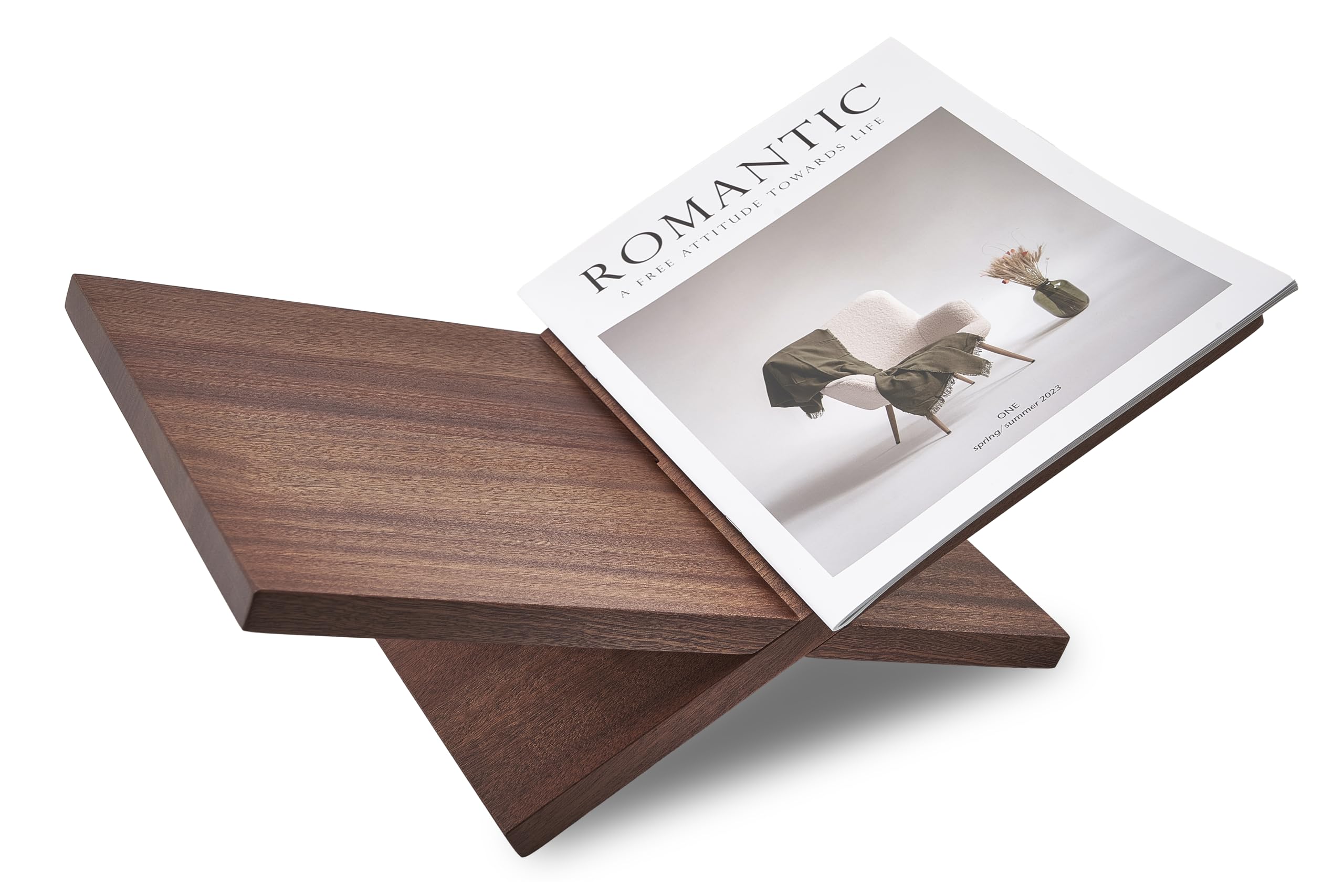 Honygebia Leggio in Legno Massello - Supporto in Legno di Sapele con Struttura a Croce, Leggio Aperto per Esposizione e Lettura, Adatto per Arte, Bibbia, Libri di Cucina, Cavalletti, Riviste, Testo