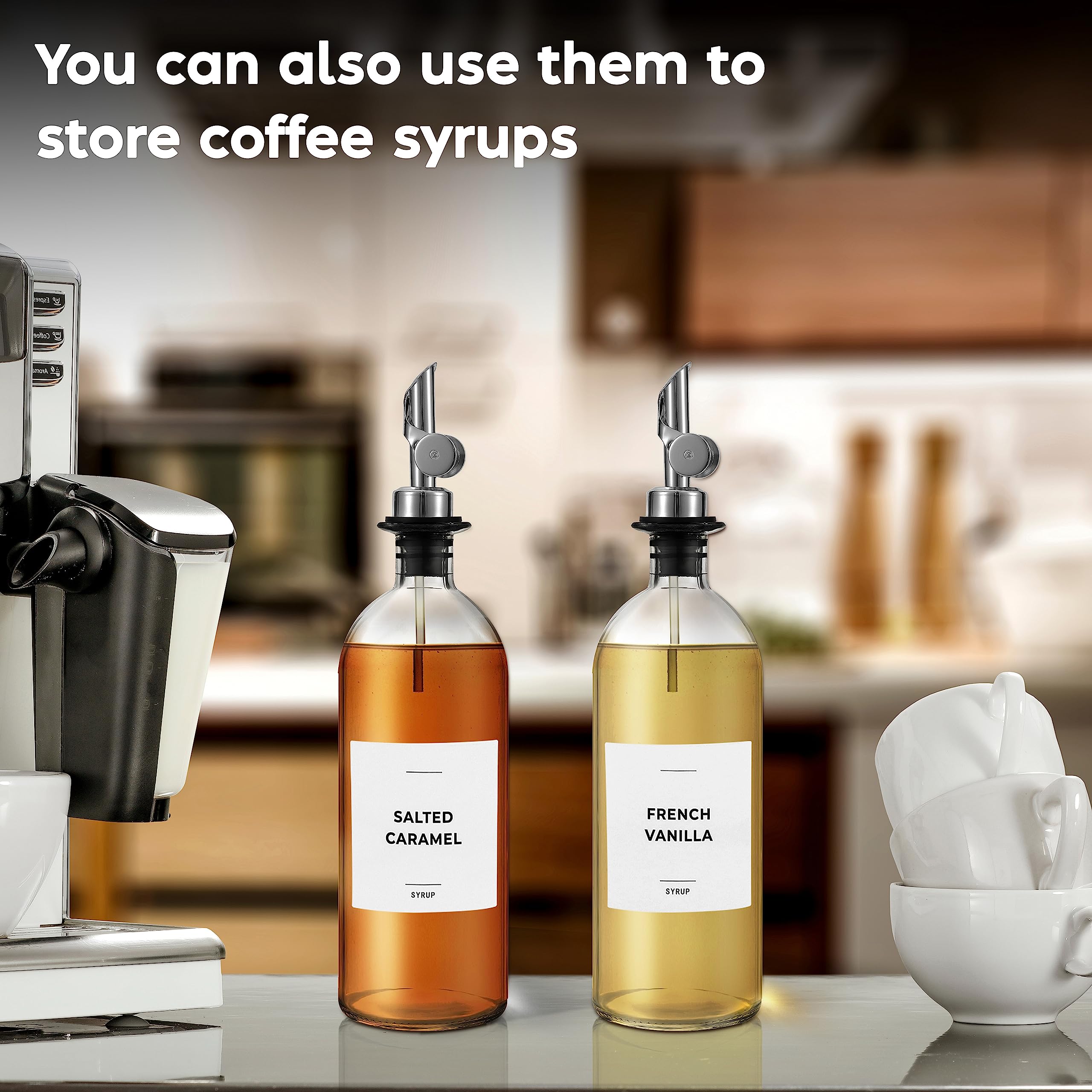 Spaceneat Olive Oil Dispenser Bottle for Kitchen Coffee Syrup Dispenser, Elegant Olive Oil Bottles for Kitchen - Image 6
