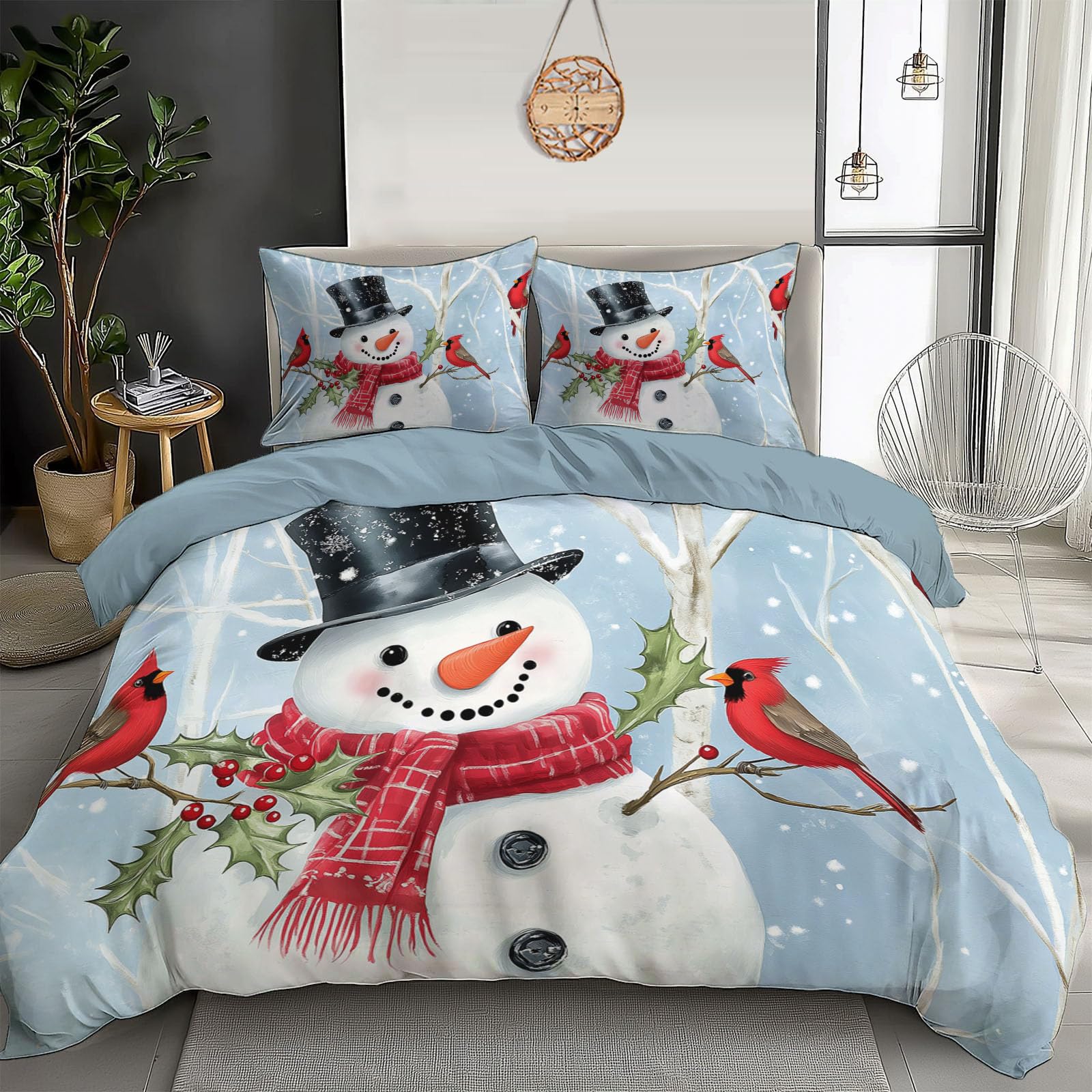 Parure de lit Noël 240x260cm microfibre pour chambre enfant festive