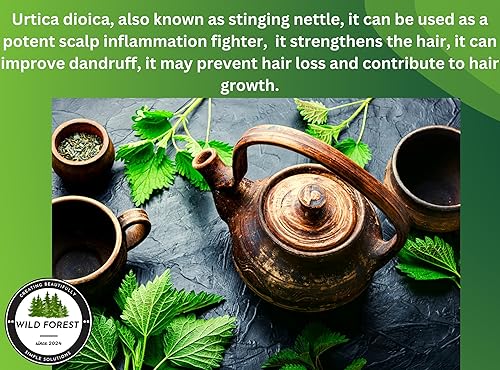 Miniatura 9 de WILD FOREST Barra de champú de ortiga de cola de caballo, hierbas para el cabello rico en minerales, fortalecimiento del cabello y el cuero