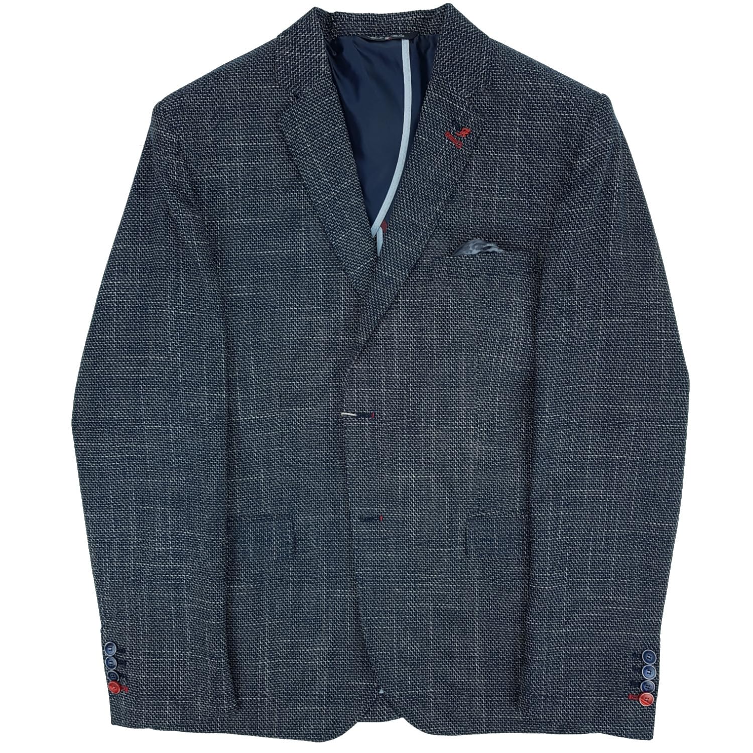 Giacca Uomo Elegante Abito Cotone Elasticizzata Slim Fit Sportiva Micro Fantasia