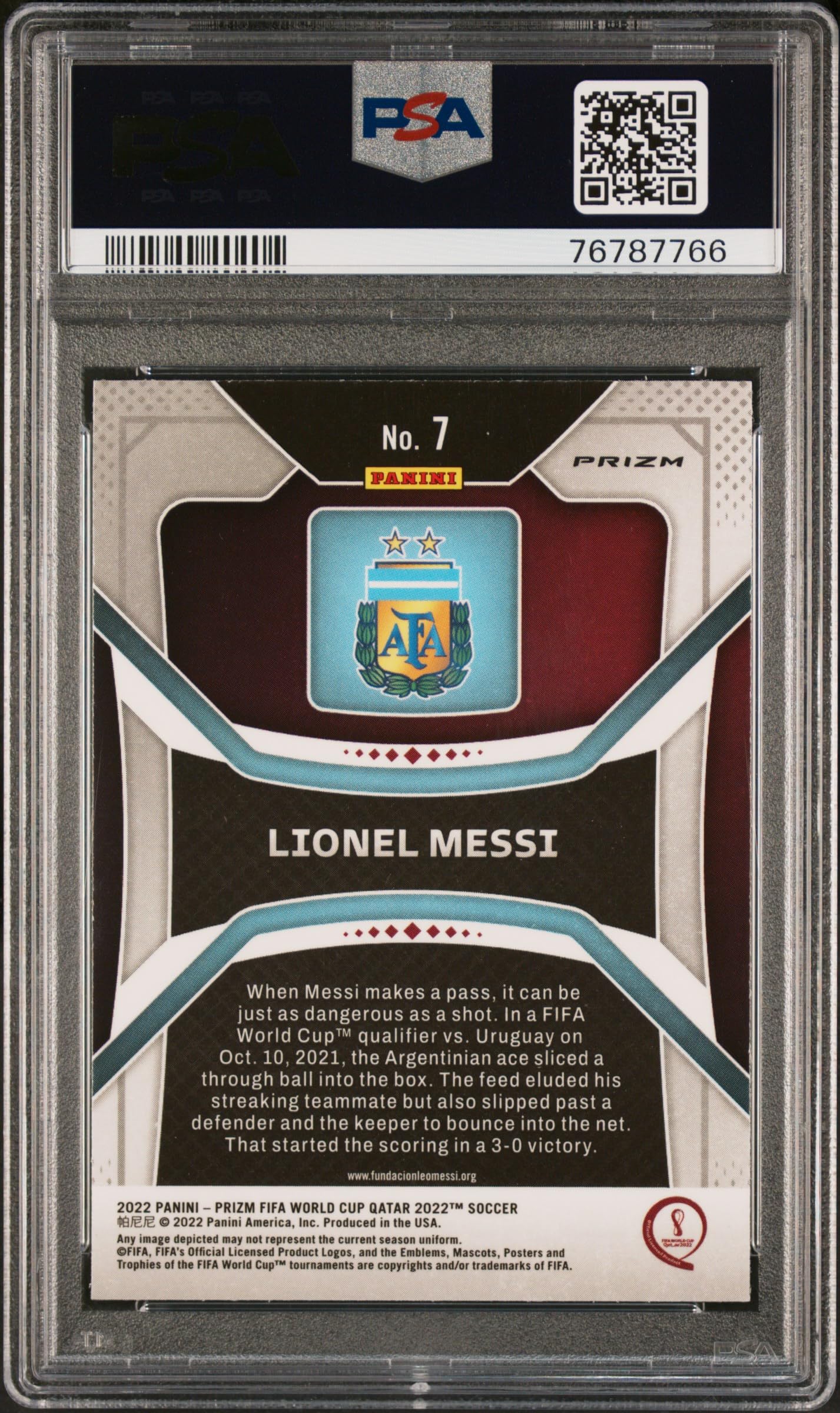 Amazon.com: Lionel Messi 2022 Panini Silver Prizm World Cup