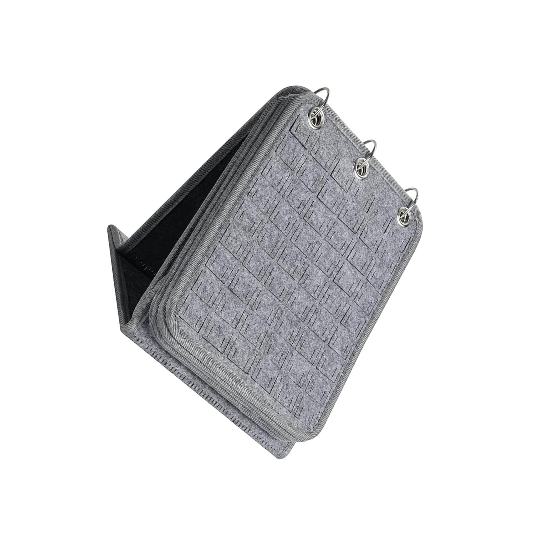 Przenośna przypinka z 3 elementami do emaliowanych przypinek, 10 stylowych przegródek na broszki, szara, 25 x 21 x 21 cm – idealna dla kolekcjonerów i entuzjastów rękodzieła