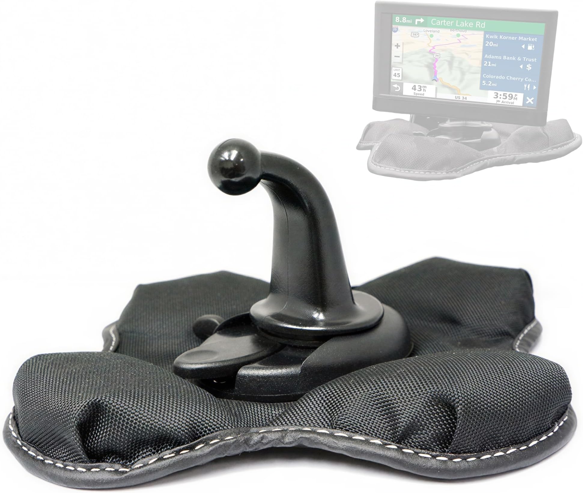 Friction Mount Holder for Garmin NonSkid Beanbag Dashboard Mount