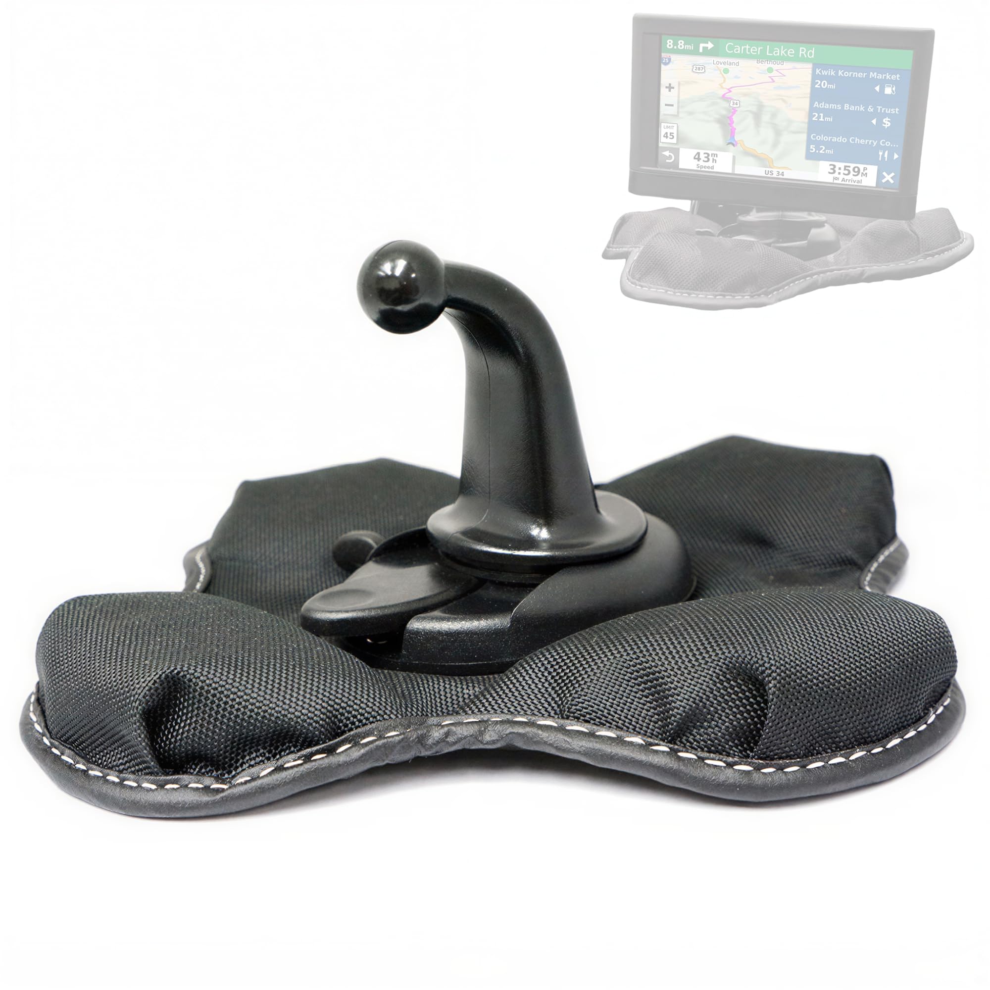 Friction Mount Holder for Garmin NonSkid Beanbag Dashboard Mount