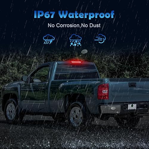 Miniatura 3 de Tercera luz de freno LED compatible con Silverado Sierra 2007-2013 1500 2500 3500 1500HD 2500HD 3500HD 3 luz de freno, luz de freno central trasera,