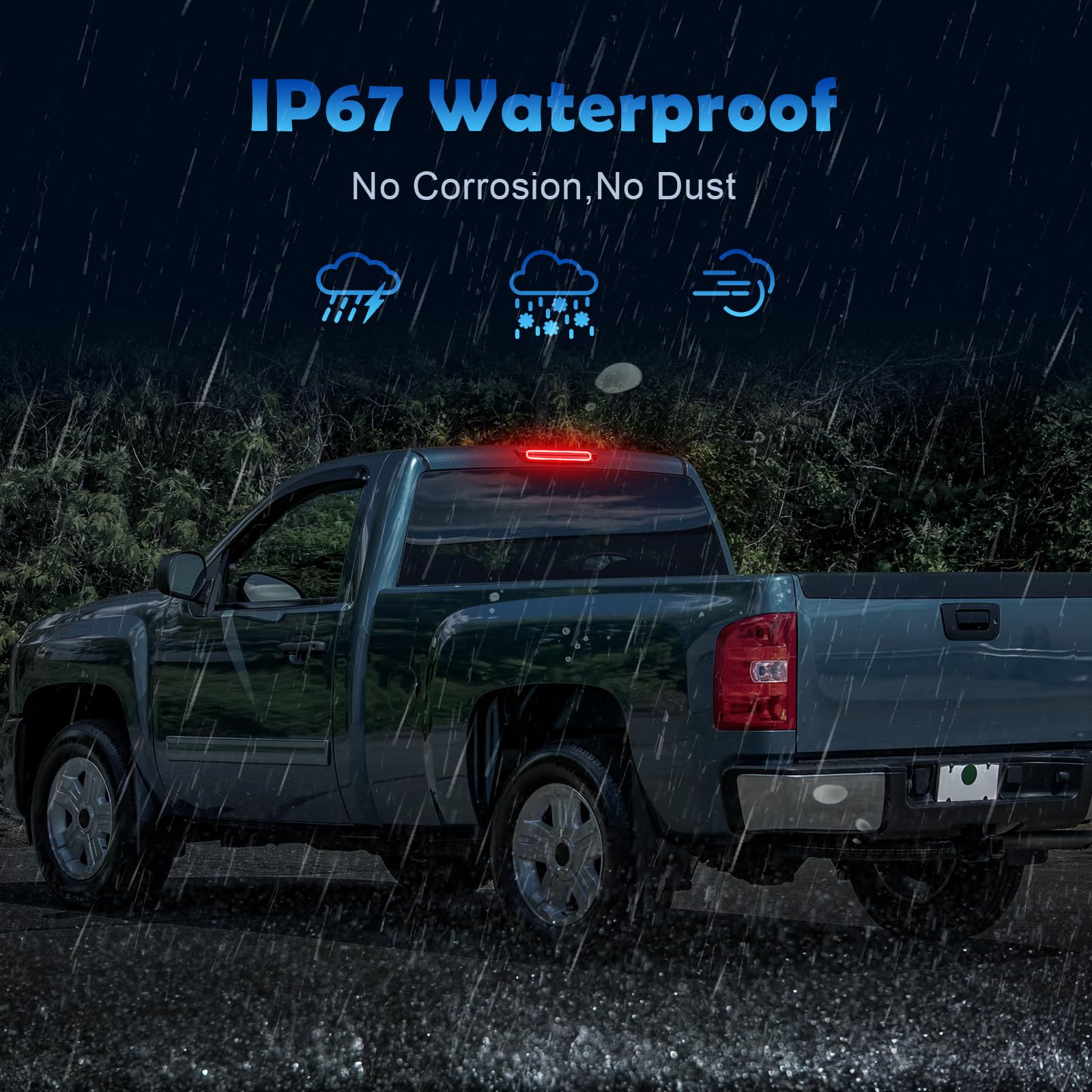 Strobe LED Third Brake Light For 07-13 Silverado GMC Sierra 1500 2500HD