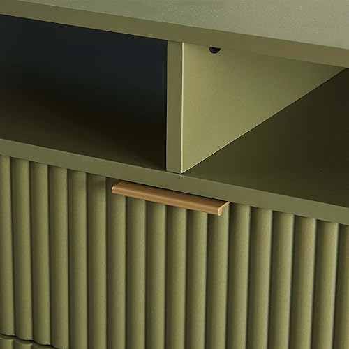 Miniatura 7 de Manhattan Comfort Dumbo - Soporte de TV moderno de mediados de siglo para televisores de hasta 80 pulgadas, centro de entretenimiento en casa con