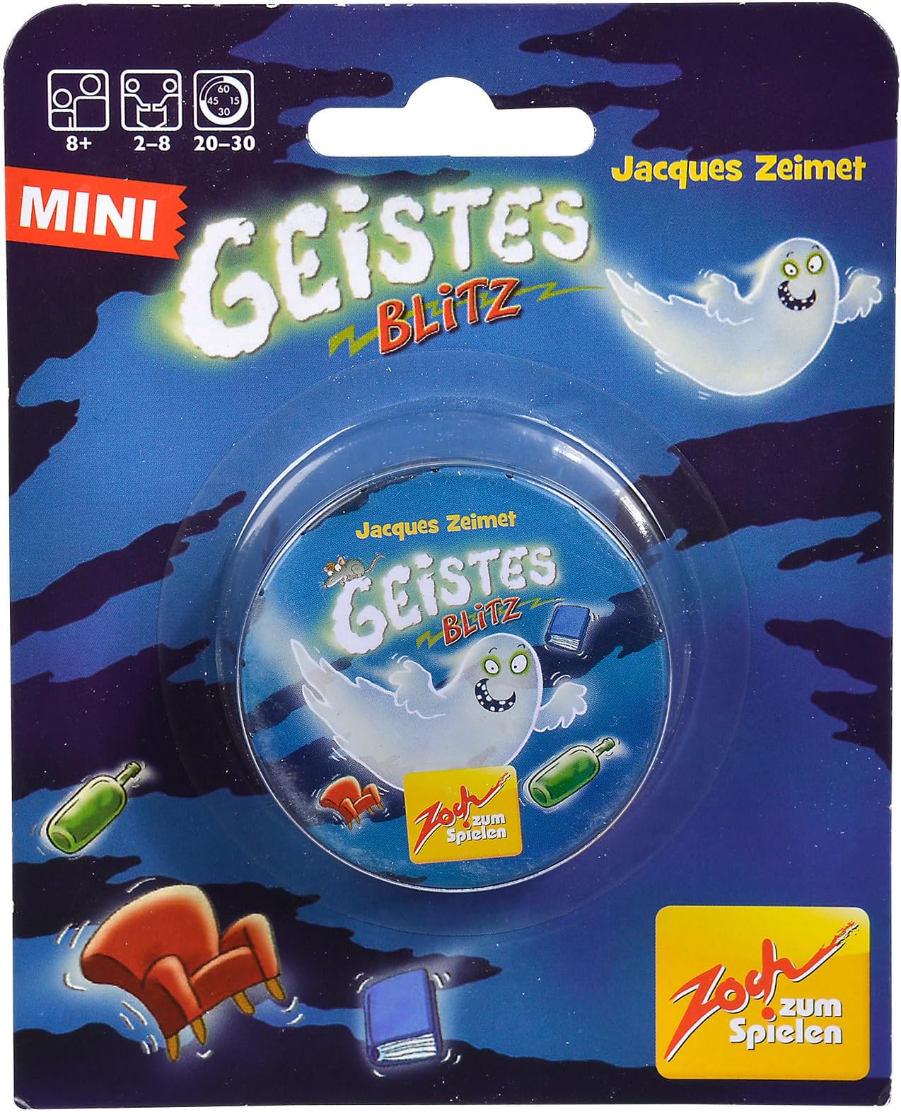 Ghost Blitz Mini - A Board Game by Zoch Verlag - 2-8 Players - Board Games for Family – 20-30 Minutes of Gameplay - Games for Family Game Night - for Kids and Adults Ages 8+ - English Version