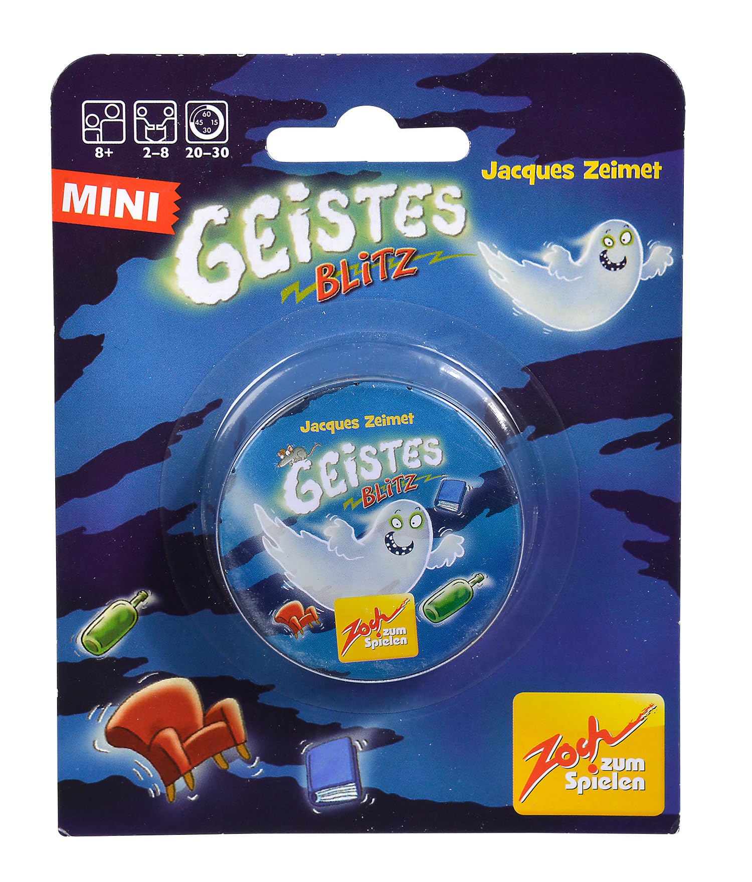 Ghost Blitz Mini - A Board Game by Zoch Verlag - 2-8 Players - Board Games for Family โ 20-30 Minutes of Gameplay - Games for Family Game Night - for Kids and Adults Ages 8+ - English Version