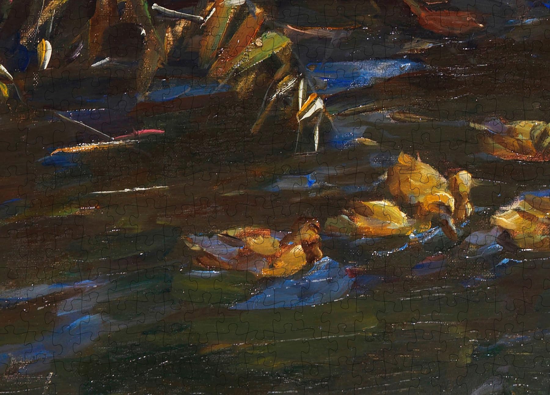 Amazon | 1000ピース - 美術館絵画 - ジグソーパズル - 水の中のひよこ