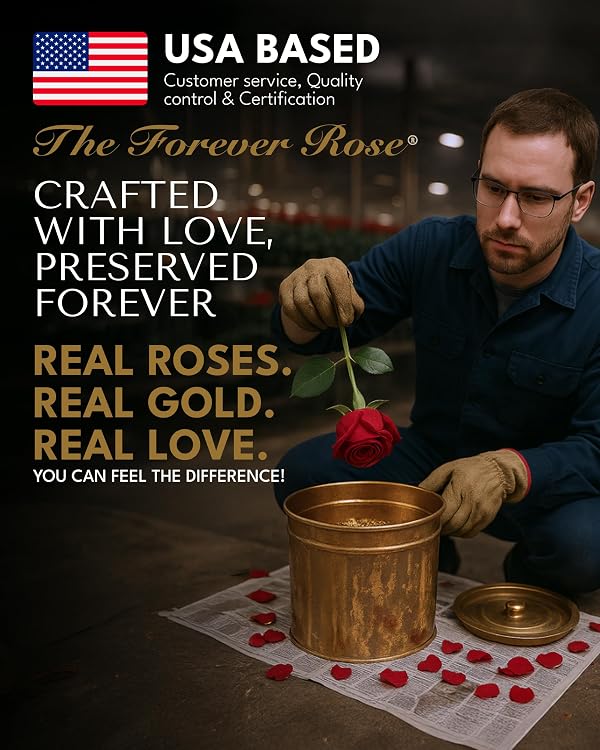 Forever Rose Hand-Dipped in 24K Gold, Diamond-Inspired April Birthstone with Sparkles, Real Rose in Luxury Gold Gift Box – Perfect Ready to Gift for April Birthday or Any Occasion by Forever Rose - Image 3
