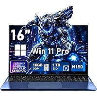 16 pollici 2026 PC Portatile 16 GB RAM 1 TB SSD Notebook Professionale Computer portatile N150 3,6 GHz