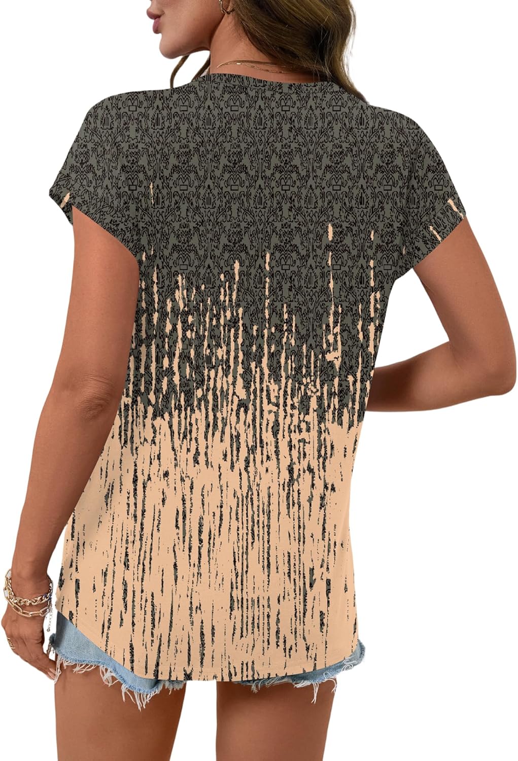 LOMON Womens Summer Tops Short Sleeve Shirts Cap Sleeve Tops Crew Neck Cute Trendy Tunic Blouses Dressy Casual Outfits 2026 - Image 6