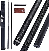 Vista 10 de CRICAL Carbon Fiber Pool Cue with Stick Low Deflection Shaft - 58 Inch Billiard Cue Stick with Cowhide Grip & 3K Weave Design, 12.5mm Tip, Fixed