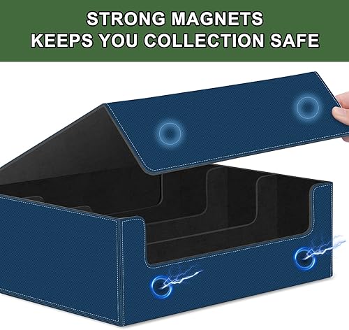 Miniatura 4 de Funda para cartas intercambiables, caja de almacenamiento de tarjetas con capacidad para más de 1800 tarjetas de una sola manga, cierre magnético de