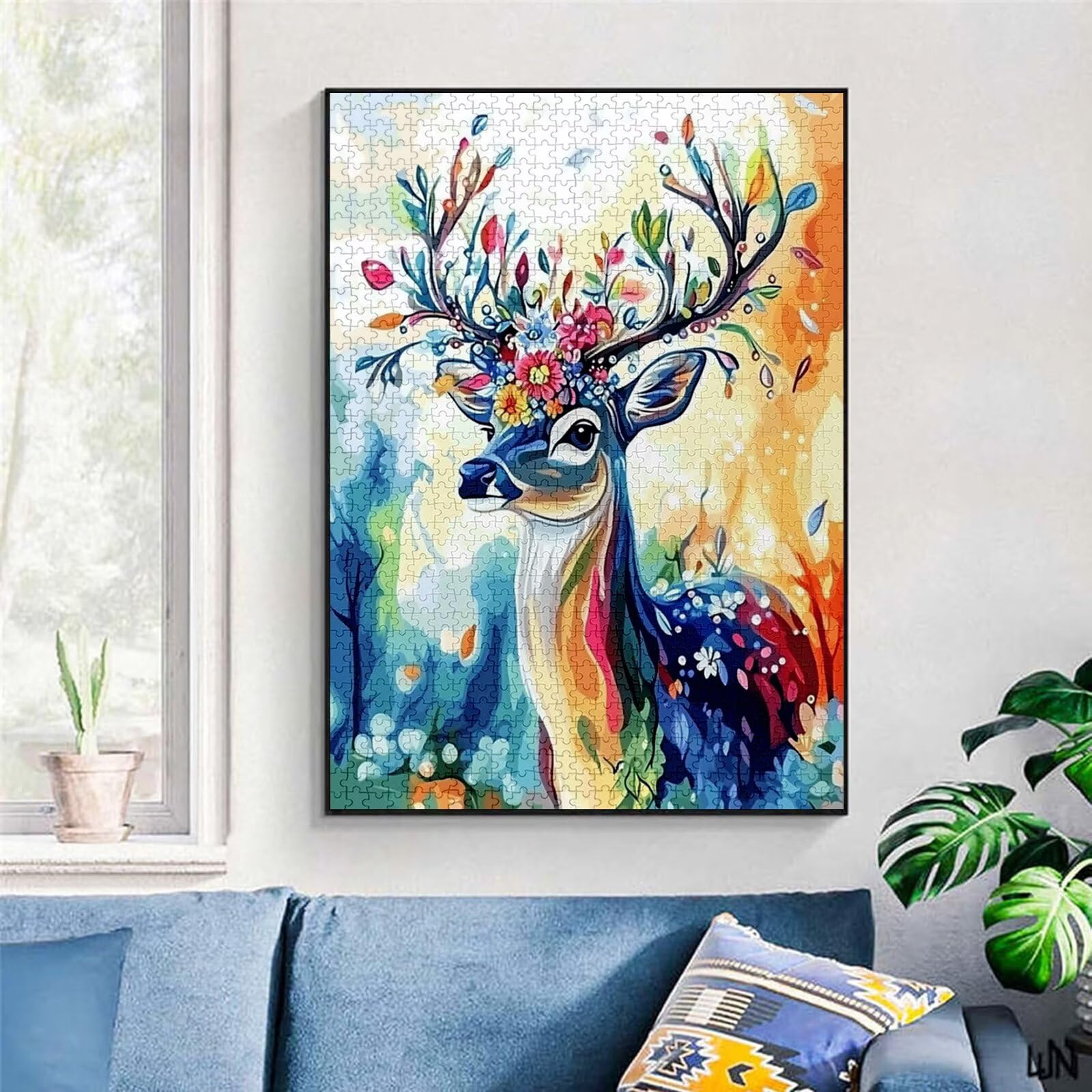 Puzzle 5000 Pezzi, 3 4 5 Anni Puzzle Cervo 6 7 8 Anni Giochi Educativi Sostenibili Con Motivi Per Adulti Da Gioco in Legno Di Alta Qualità Jigsaw Animale per Gioco Familiare, 2026 Regalo Natale H-368