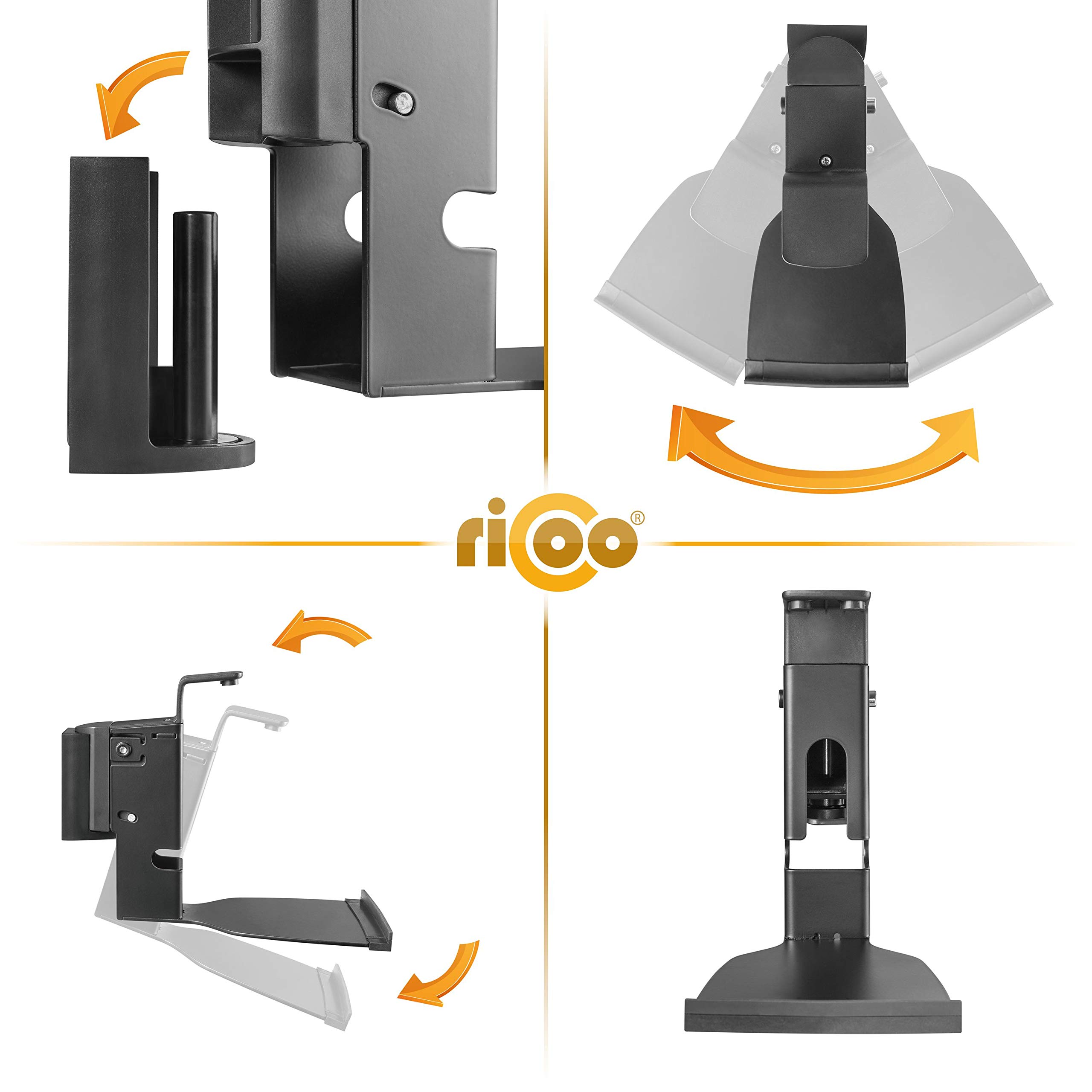 RICOO Supporte altoparlanti LH505-B da parete per Sonos Play:5 Braccio girevole e inclinabile