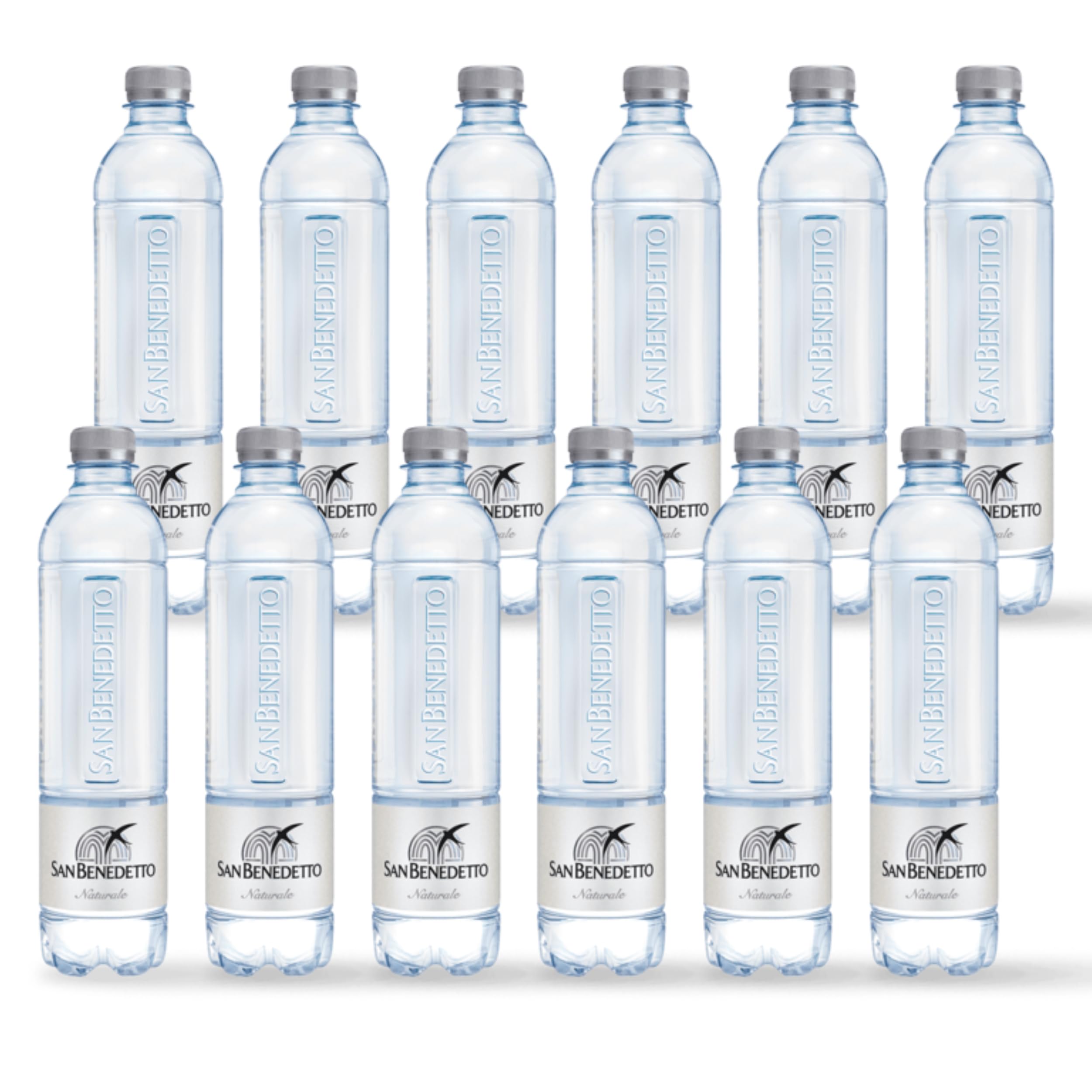 Acqua San Benedetto Mini Tower Naturale 50cl x 24 | Acqua Minerale Naturale Mini Tower Icon Fonte Benedicta | Confezione da 24 Bottiglie di PET da 500ml