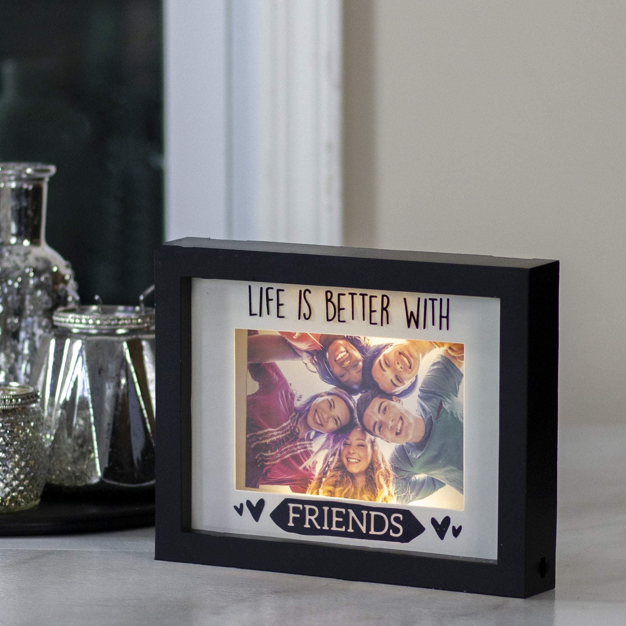 Northlight LED Lighted Life Is Better With Friends Matted Picture Frame - 4