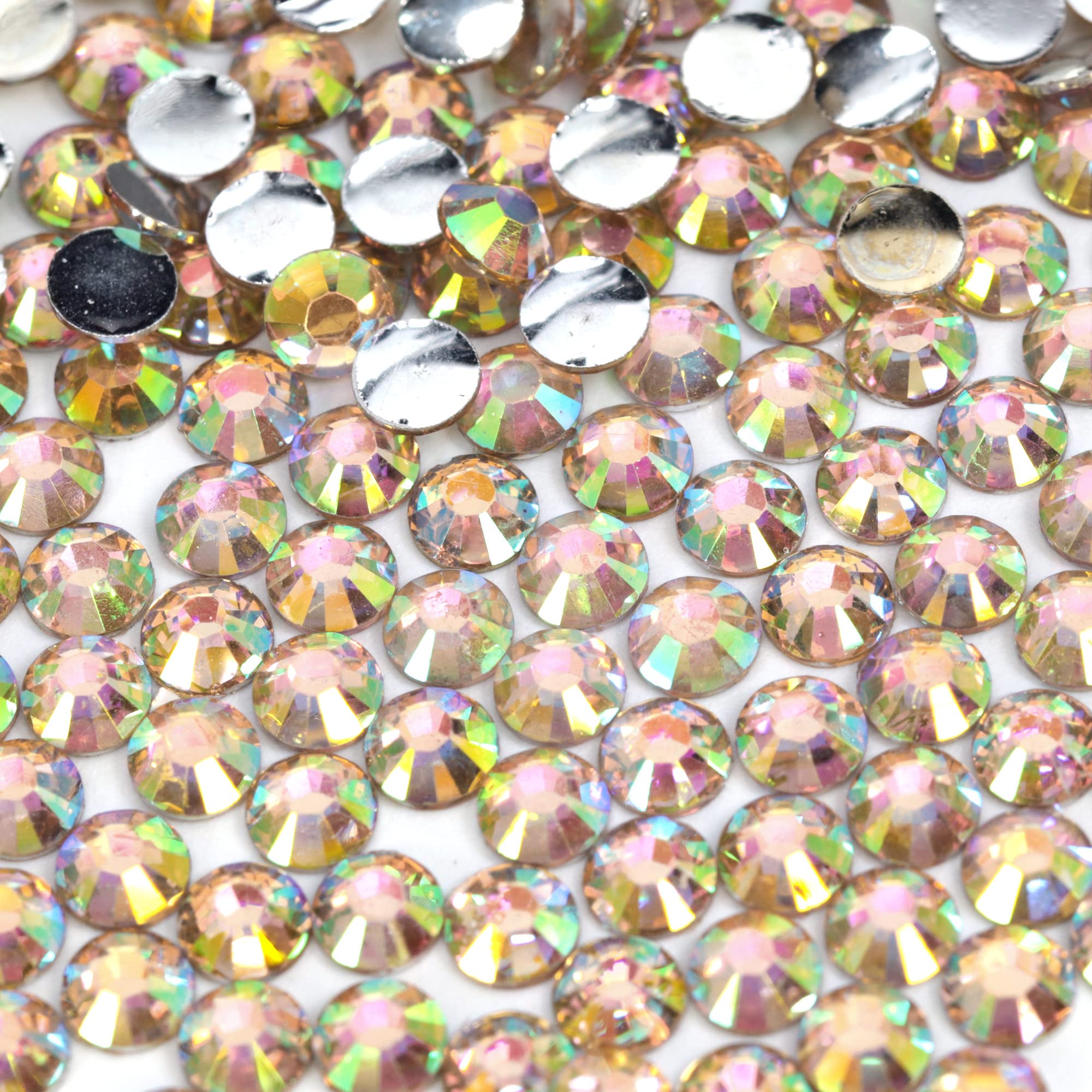 250pcs 6mm Flat Back Non-Stick Rhinestone Crystal Diamantes Nail Art & Craft Scrapbooking Embellishments 90 Available Colours (6mm, AB Clear #A13) — view 22