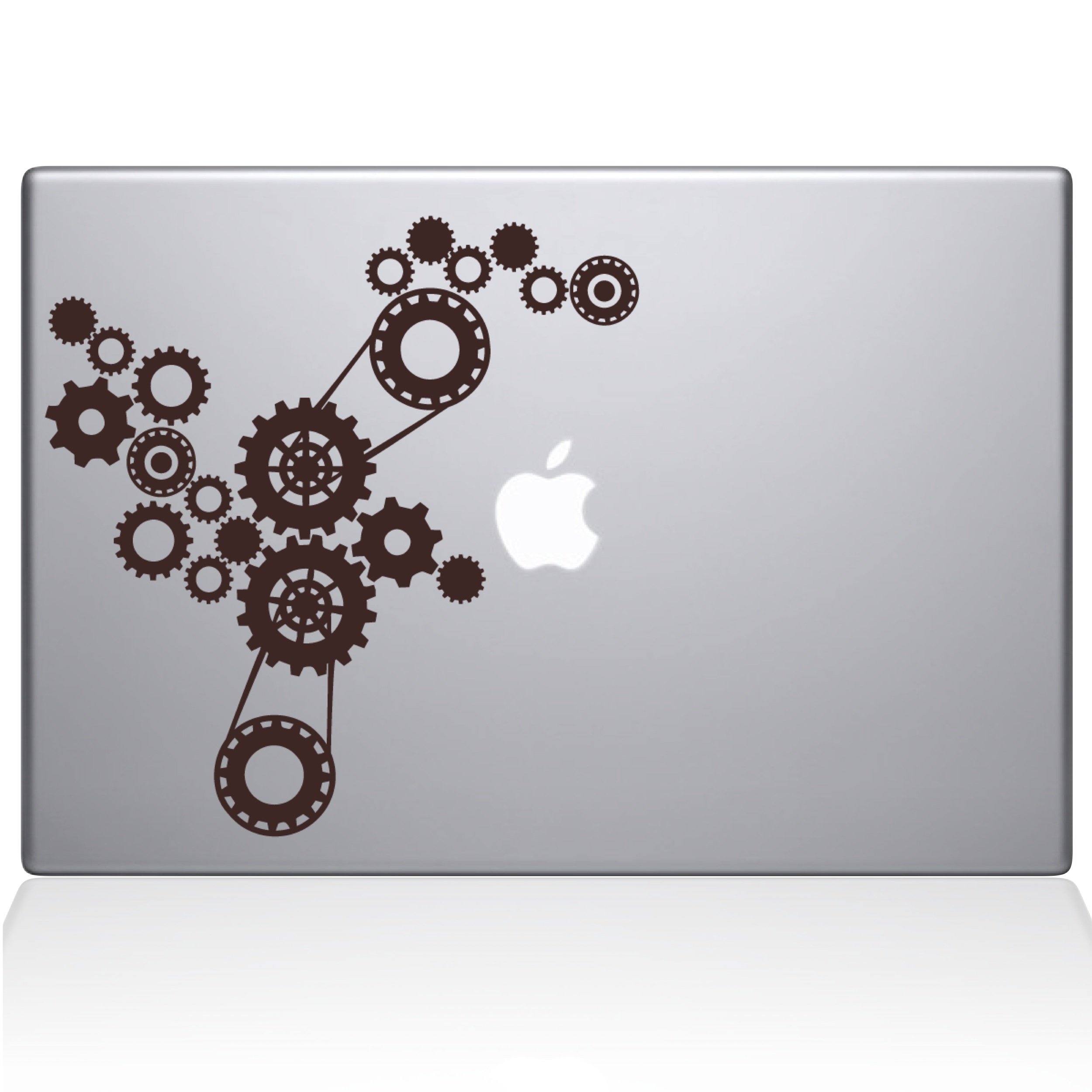 The Decal GuruSteampunk Gears MacBook Decal Vinyl Sticker - 15" MacBook Pro (2015 & Older) - Brown (1184-MAC-15P-BRO)