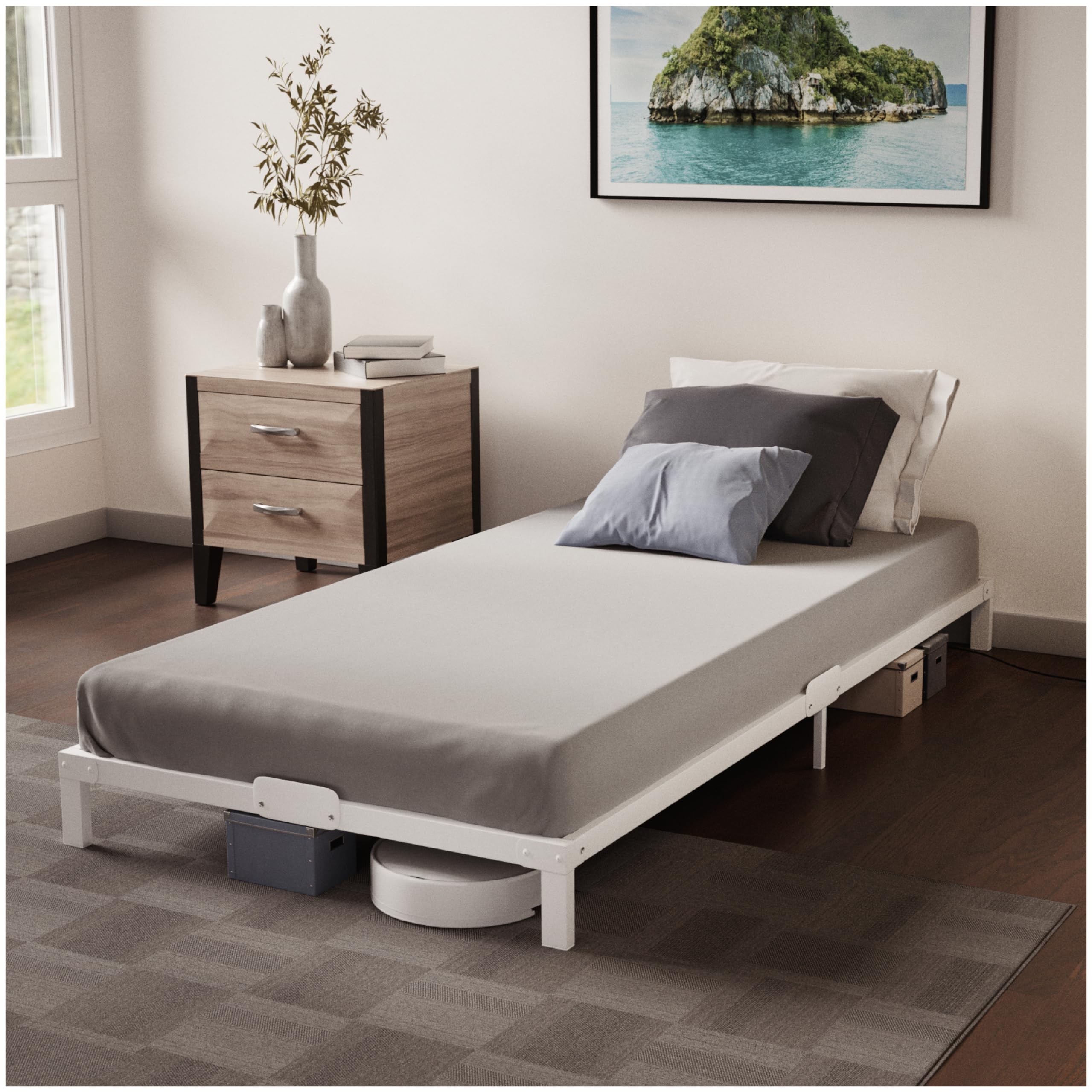 ベッドフレーム New Bed matress double size Dreamzie Bed Frame 90 x 200 Made of Metal, Bed Frame 90 x 200 For