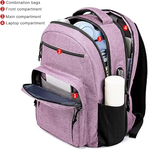 Miniatura 9 de Mochila para hombre, mochila para laptop para viajes, Negro -, Mochila escolar Mochila escolar