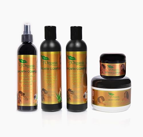 JOrganic Solutions Juego de crecimiento de cabello saludable súper hidratante e hidratante para niños kit de cabello súper saludable