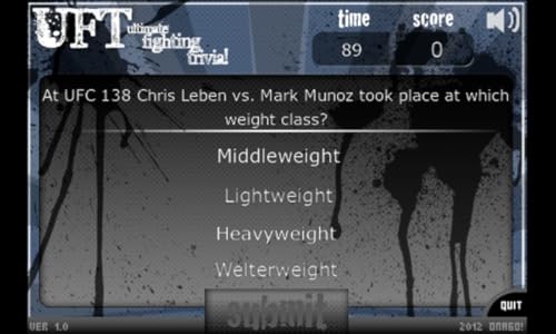 Ultimate Fighting Trivia UFT – vue 3