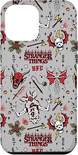 Miniatura 1 de Funda para iPhone 12 Pro Max Stranger Things Demogorgon Hellfire Club con patrón de club