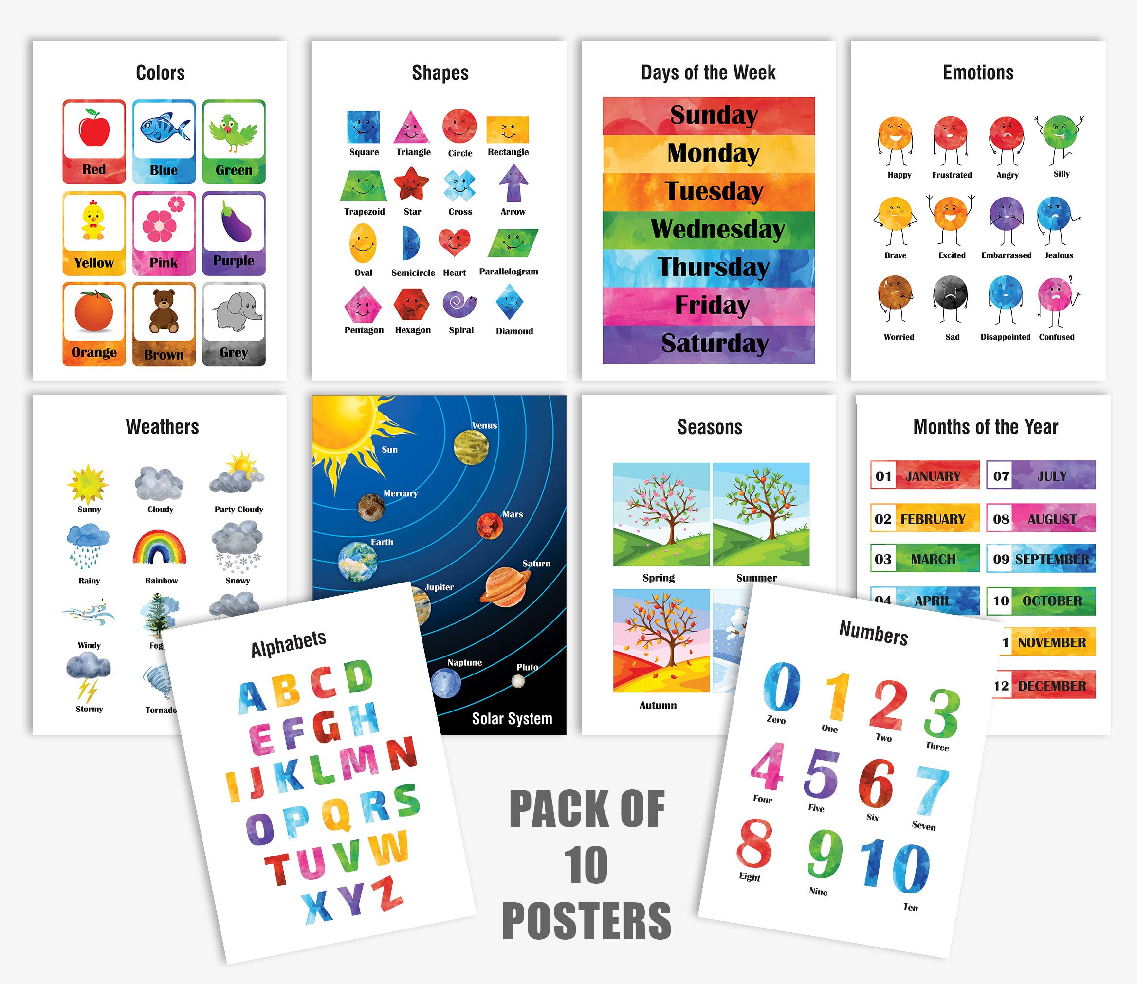 Traceease Laminated Preschool Learning Chart Materials Abc Alphabet ...