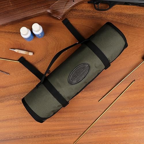Miniatura 8 de TOURBON Almohadilla de limpieza de pistola enrollable de caza de tiro con bolsillo de almacenamiento de herramientas