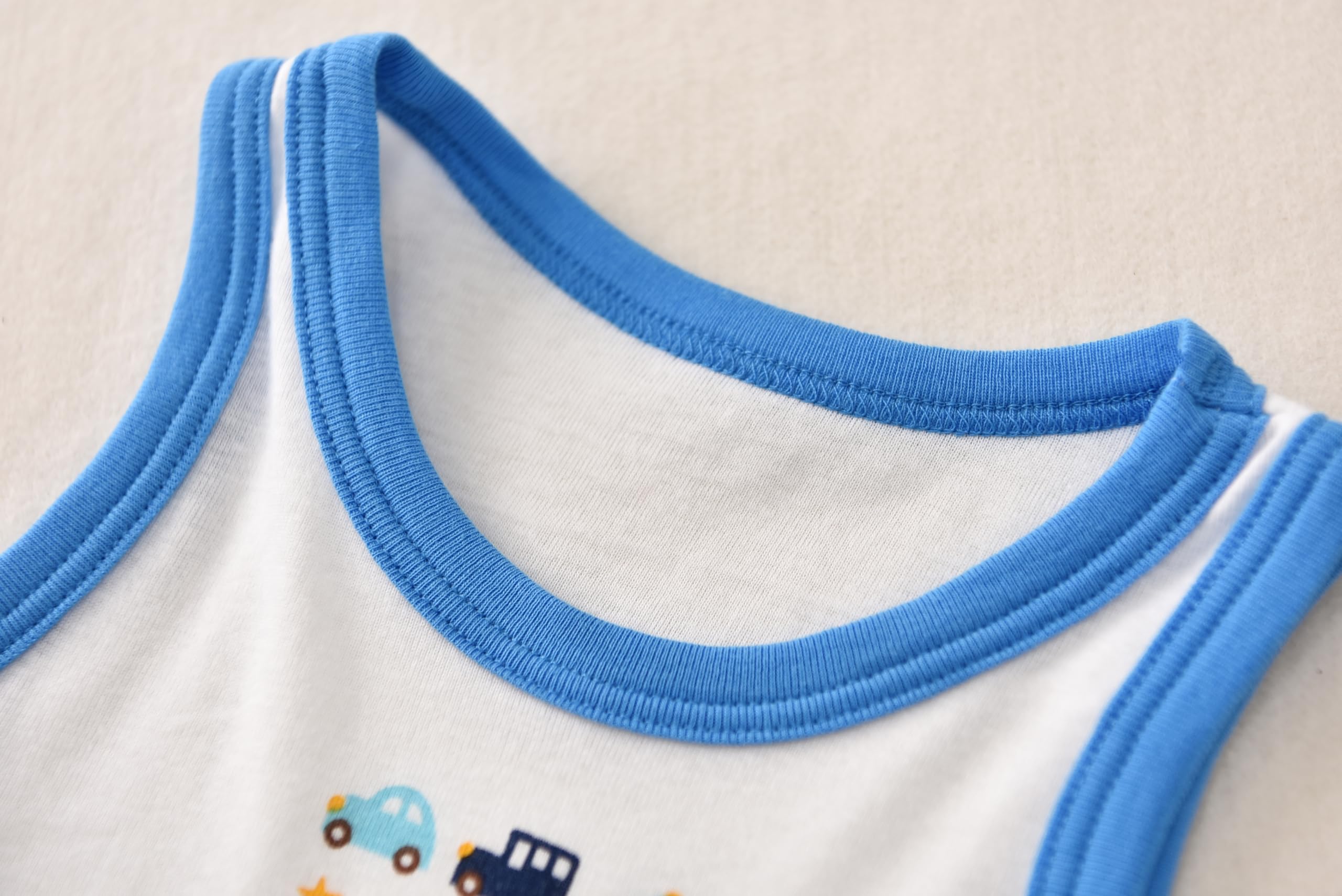 Canottiera da ragazzo per bambini senza maniche in cotone 12M-6Y