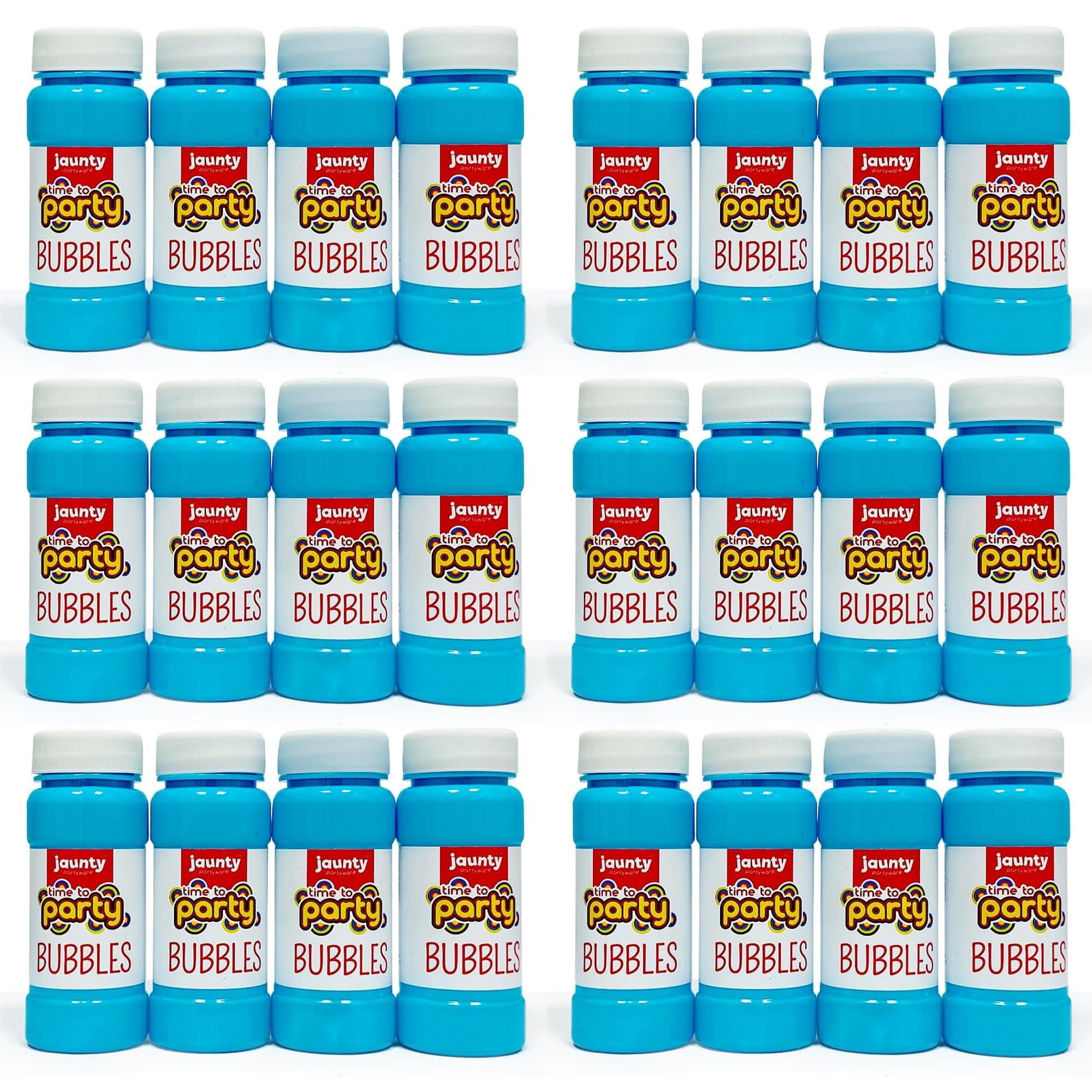 ZOPPER 24 Party Bubbles 45ml Exciting Colours Perfect For Adding Some Bubbly Fun To Any Occasion Each Bottle Contains Bubble Wand Ideal For Birthday Party Bag Fillers
