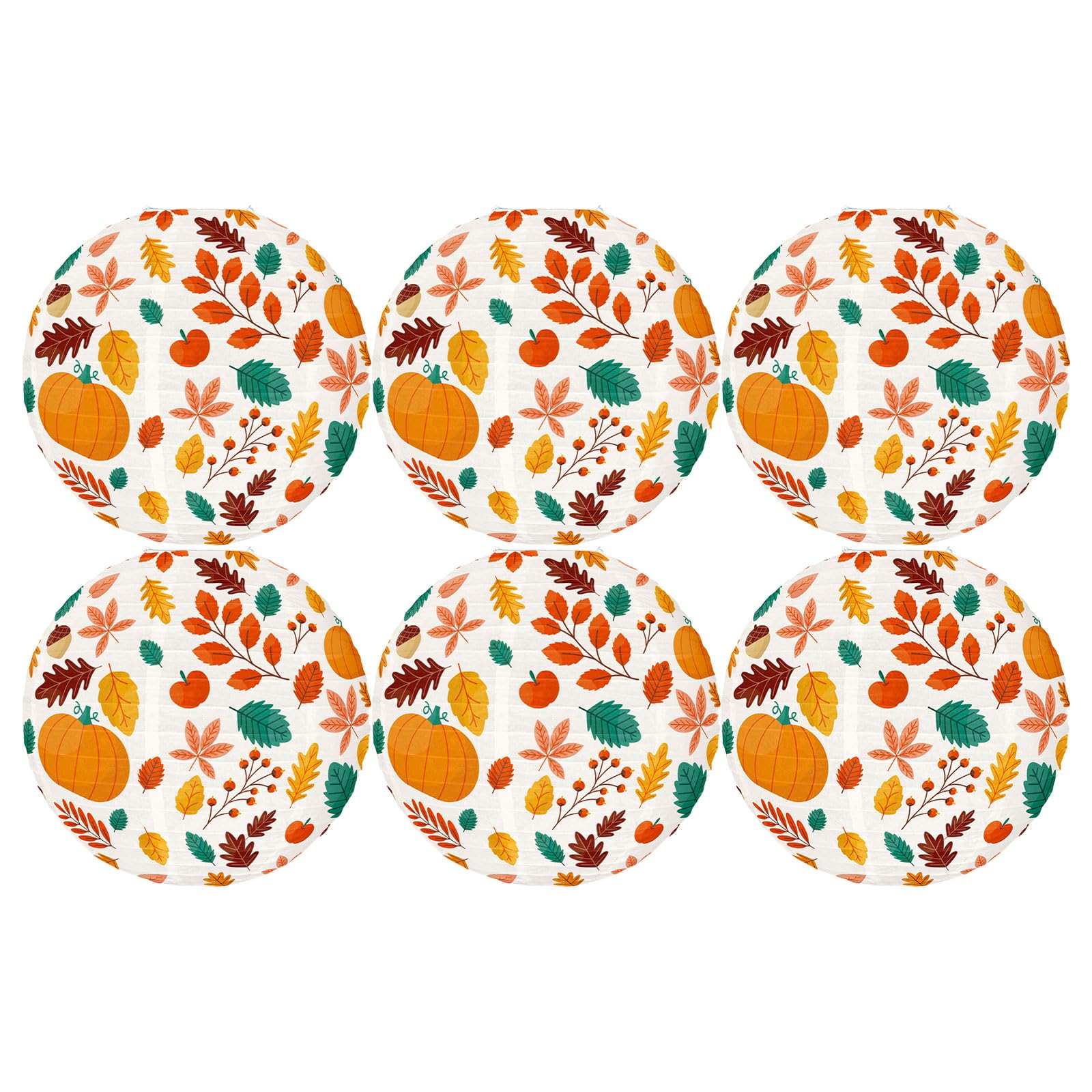 Hsioluted 6Pcs Autumnal Festives Decorations Paper Scaldfish for Harvest Festival Parties Birthday Party Supplies Hanging Decorations