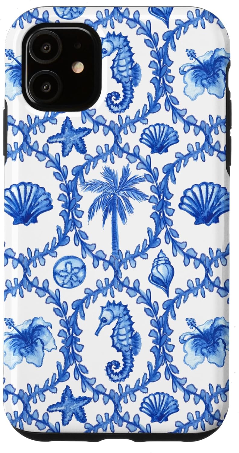 Coastal Granddaughter Coconut Girl Preppy Hawaiian Print Case for iPhone 14 Pro Max